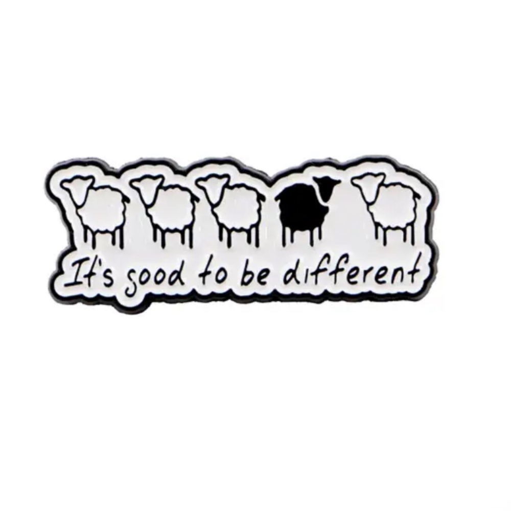 Unique Sheep Enamel Metal Pin